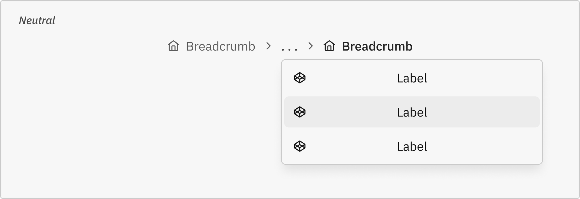 neutral menu